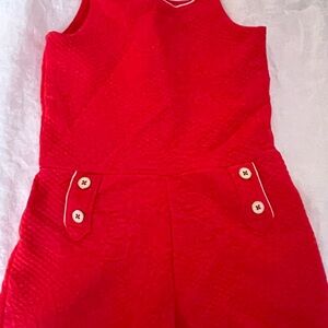 Janie and Jack Vibrant Red Romper